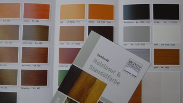 Színminta flyer színes készlazúrok és fedőfestékek (9+16 szín)