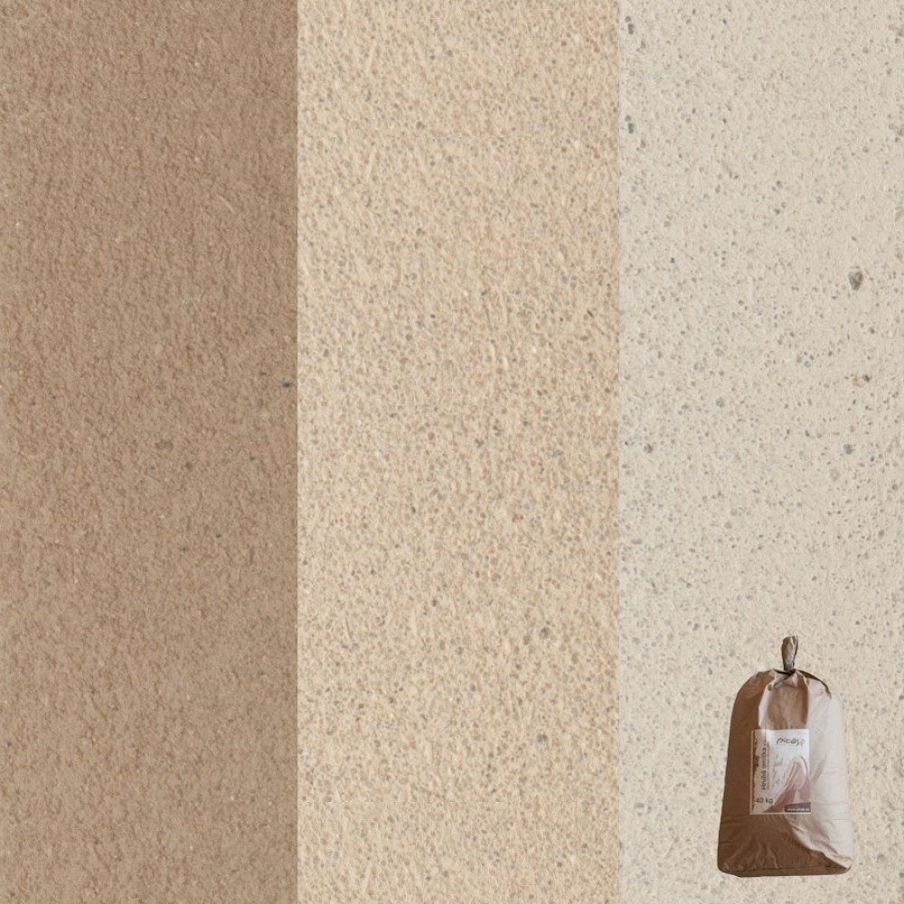 Vályog fedővakolat (0-1mm) 3 színben levendulával